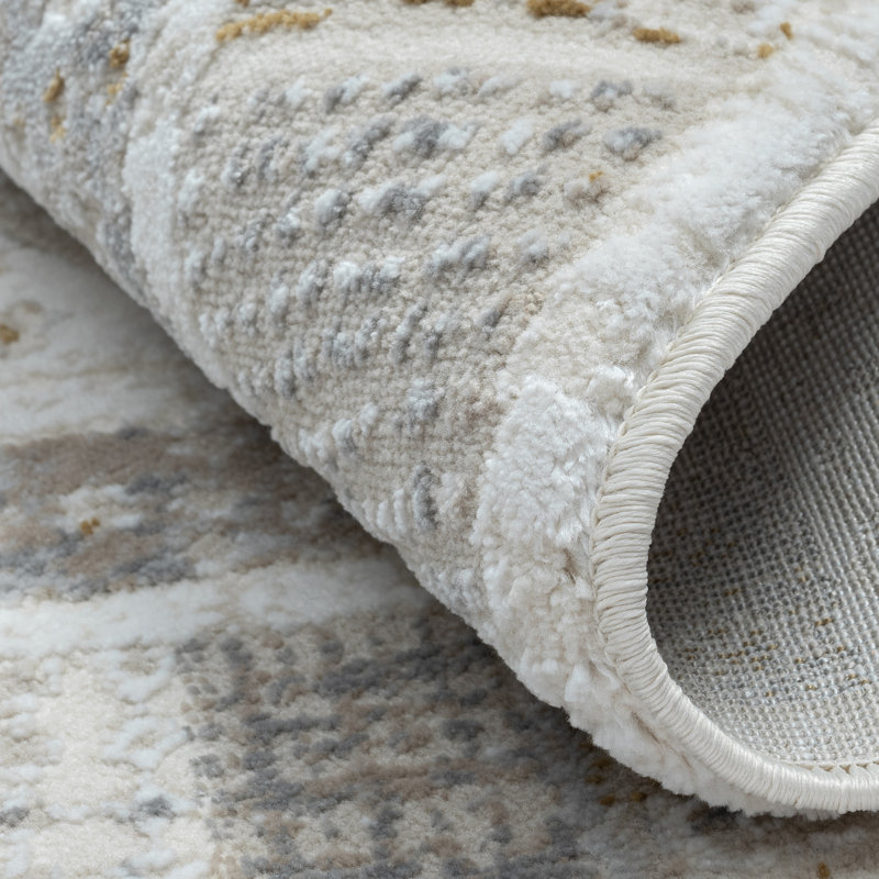 Zahra in Kashkuly design, cream Rug, Round 120cm