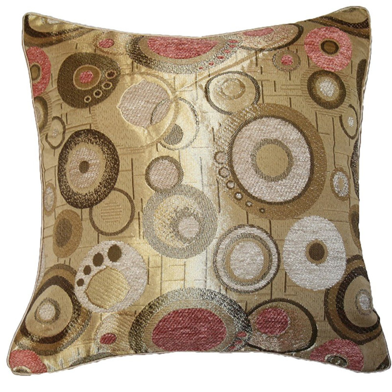 Housse de coussin Candy, H 17 po x l 17 po, Beige / Pêche
