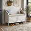 Banc de rangement rustique multifonctionnel