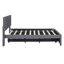 Lit plateforme tapissier avec tête de lit à motif brique et lit gigogne taille XL-95534758-95534753