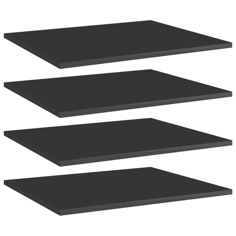 Adiy 4 Piece Wood Bracket Shelf, Concrete Grey, 1.5cm H x 60cm W x 50cm D