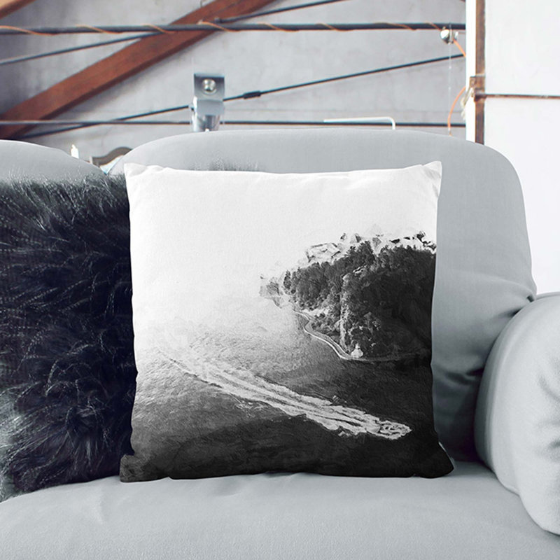 Square Throw Cushion, 55cm H x 55cm W x 20cm D, White
