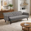 Canapé-lit de 72 po - Dossier pliant convertible en lit double avec porte-gobelet et table rabattable - Canapé en lin compact pour petits espaces - Assemblage facile, gris-1590825638