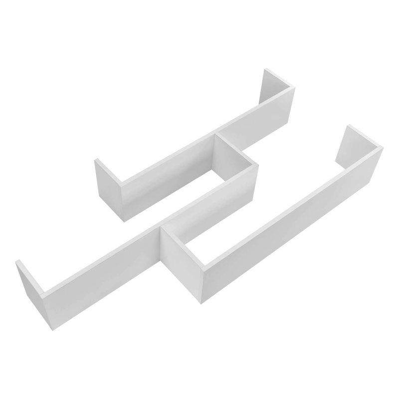 Briery 3 Piece Floating Shelf, White
