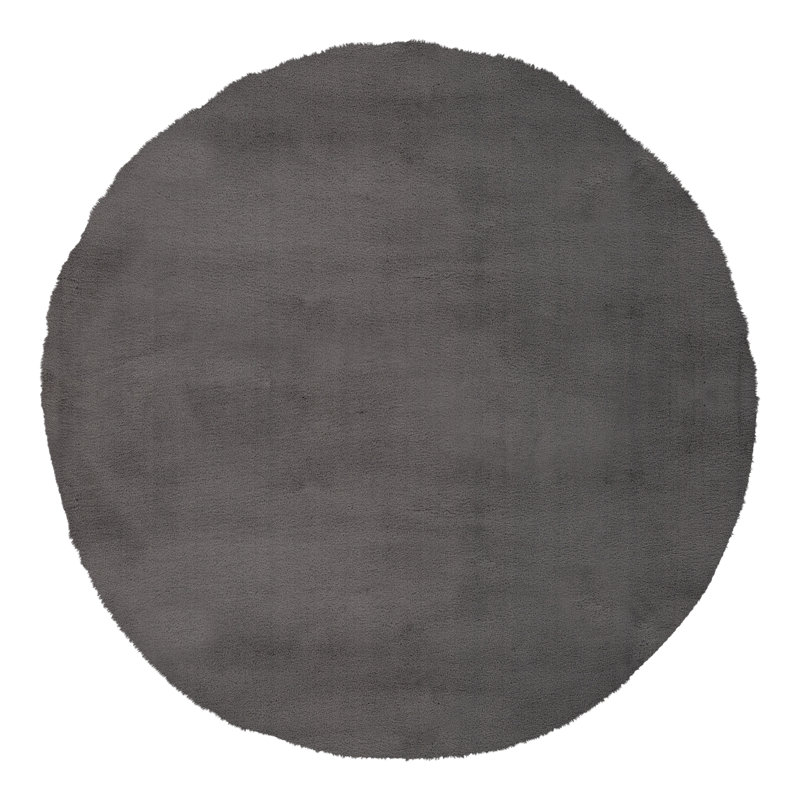 Cha Cha Hand Tufted Area Rug, Grey/Brown/Blue, Round 80cm