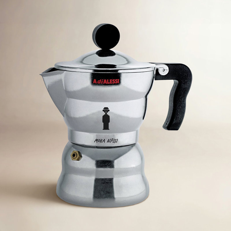 Moka Alessi Espresso Coffee Maker, 6 Cup