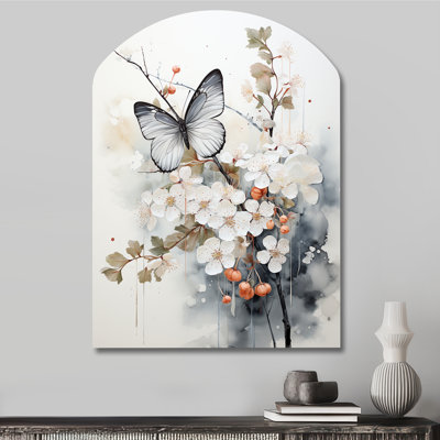 Nampa - Arch Asian Art Metal Wall Decor, Asymmetrical Metal Wall Sculpture Print