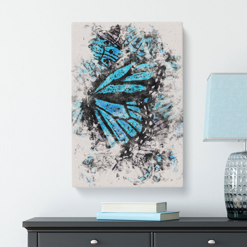 The Blue Butterfly Effect - Wrapped Canvas, 50cm H x 35cm W x 3cm D