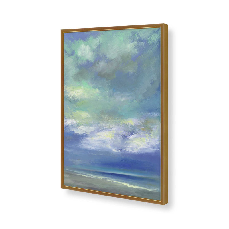 Luminescent Dusk I, 21.25" H x 17.25" W, Open Corner Framed, Polished Gold