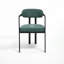 Ensemble de 2 chaises de salle à manger modernes rembourrées avec pieds en métal noir Boucle-2051242461