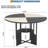 59" Round Dining Table for 4-6, Pedestal Base Farmhouse Kitchen Table with Adjustable Feet-599573656