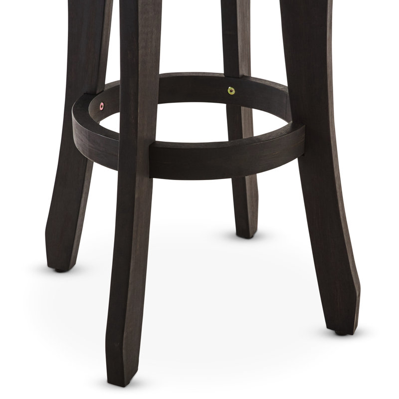Élégant ensemble en bois gris foncé avec repose-pieds - 2 chaises de bar brunes élégantes pour l'extérieur