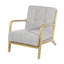 Croix Solid Wooden Frame Upholstered Tufted Armchair-1221753581