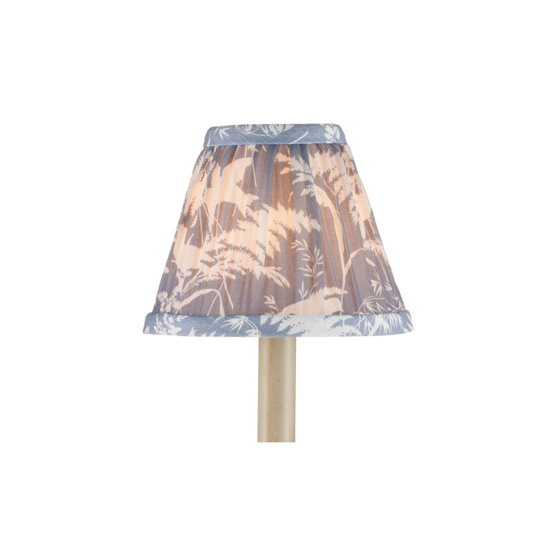 Aviary - Tapered Chandelier Shade - Dusty Blue, Ivory, Dusty Blue, Ivory