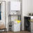 Over The Toilet Storage Cabinet Free Standing Toilet Rack With Adjustable Shelf-1401255319