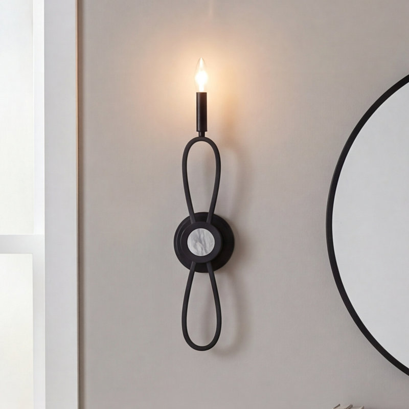 1-Light Wall Sconce in Matte Black, Matte Black