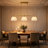 3-Light Dimmable Linear Kitchen Island Pendant Light