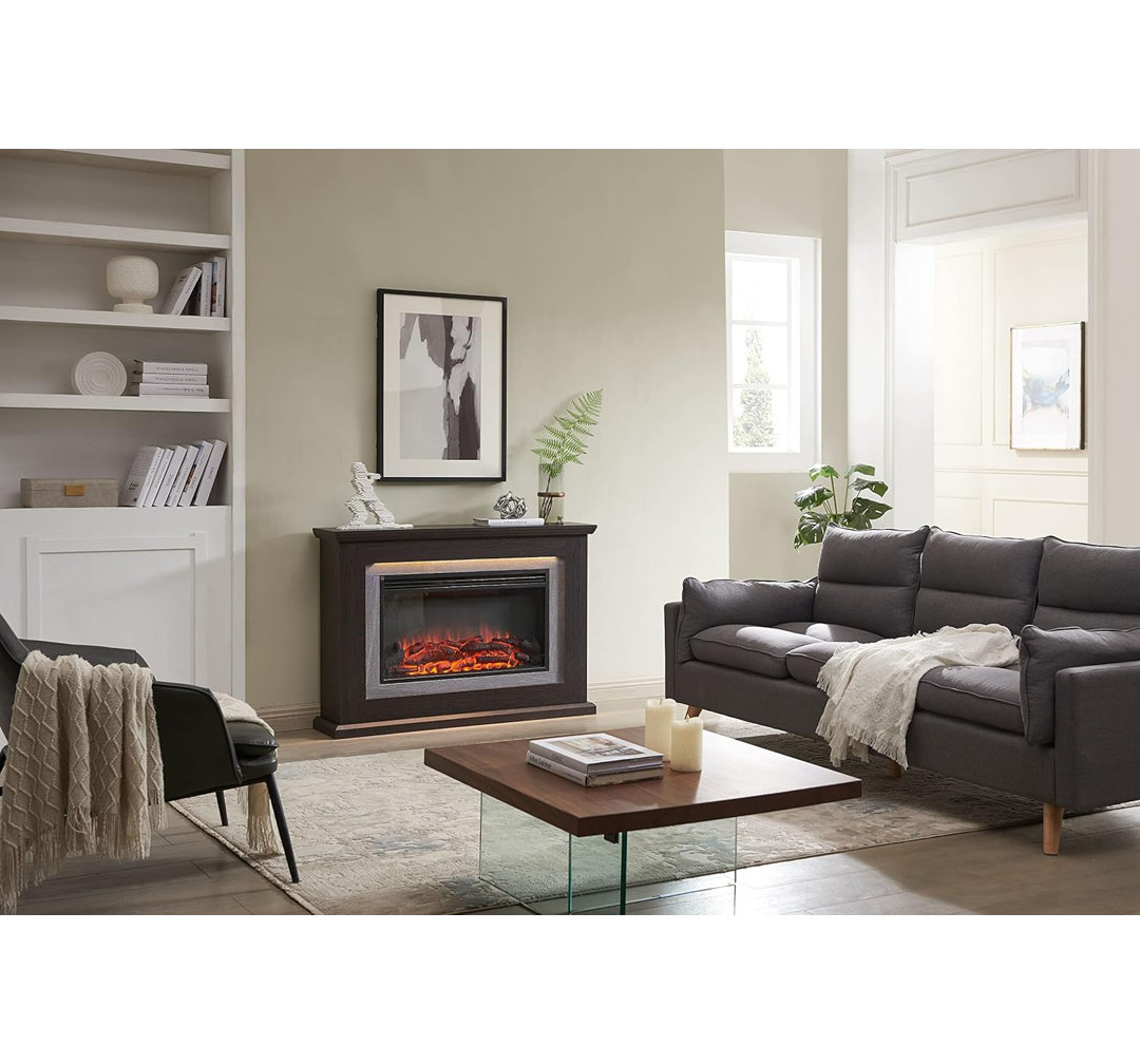 FLAMME Evora Electric Fireplace with surround 2kW Fireplace Heater White Multiple Colours Available