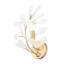 Applique murale 1 lumière moderne dorée 15,5 pouces Claudine