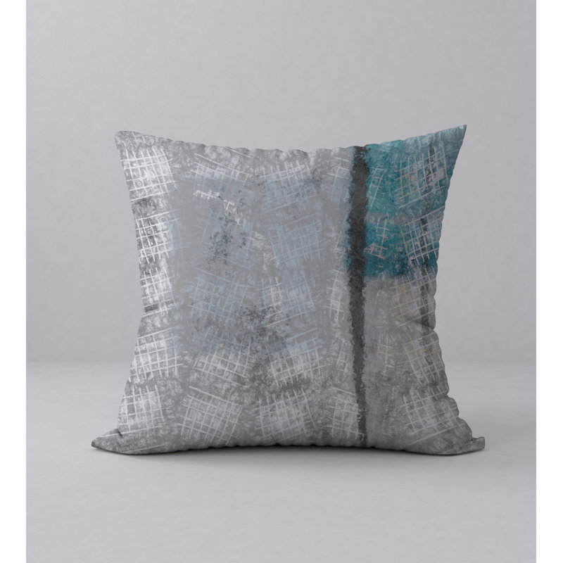 Abstract Reversible Throw Pillow, 18" x 18"