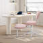 Chaise de bureau réglable à pieds croisés avec roulettes - Chaise de méditation et d'appoint avec support lombaire-1495640141