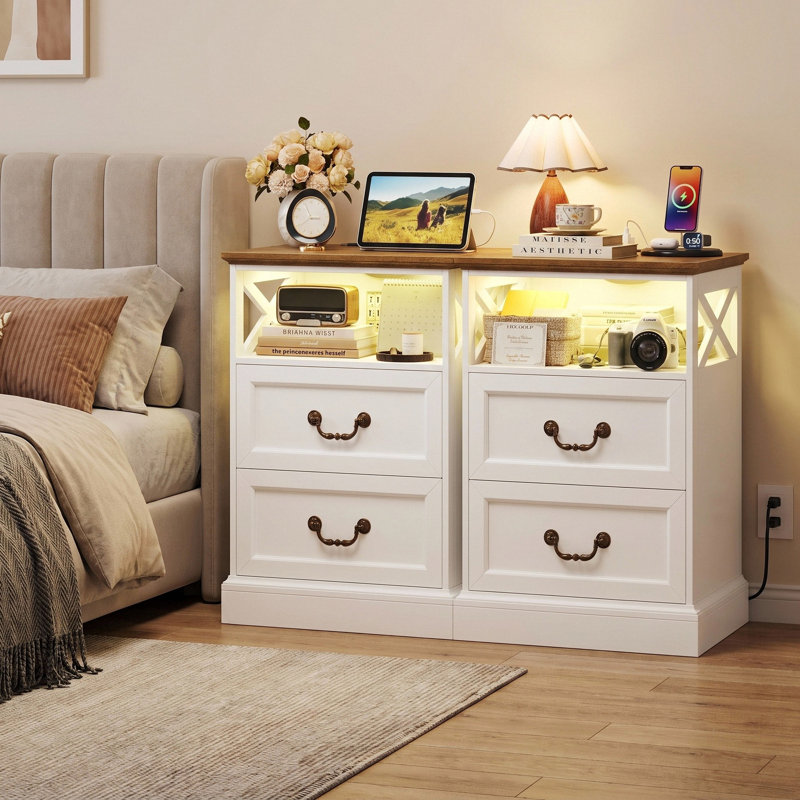 Commode verticale à 6 tiroirs H 45,5 po Analena, commode verticale, commode blanche Analena