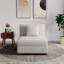 Fauteuil d'appoint rembourré en velours côtelé beige Milbrey avec dossier coussiné et pieds en bois massif-9778268-27806437