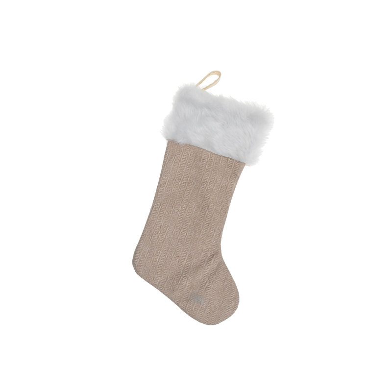 Chaussette de Noël gnome châtaigne