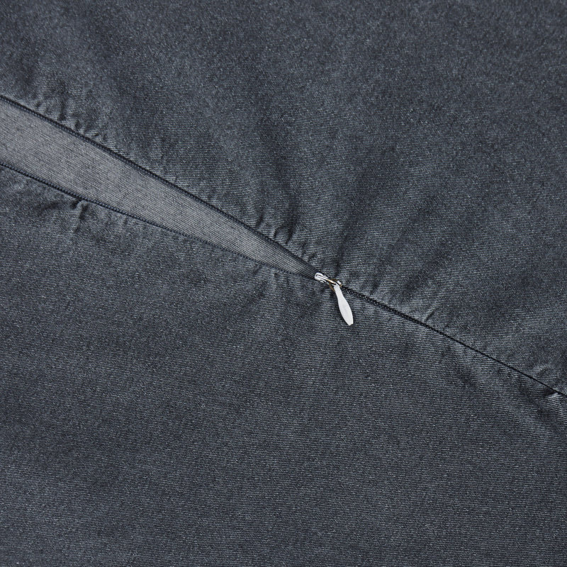 Denim Blue Stonewashed Cotton King Duvet Cover Set
