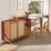 360° Expandable Rotating Bar Table With Storage Cabinet