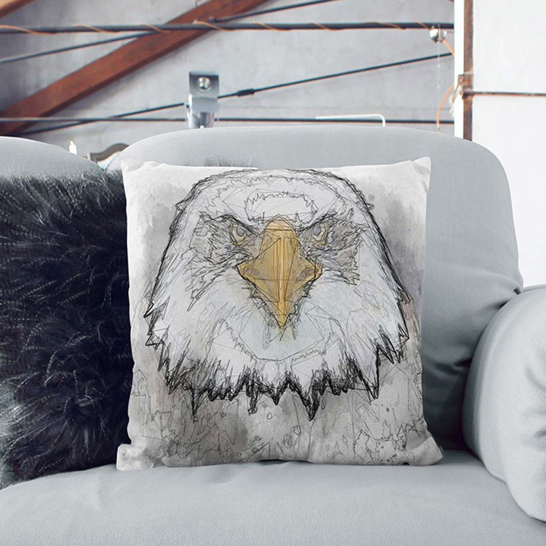 Bald Eagle Bird Cushion with Filling