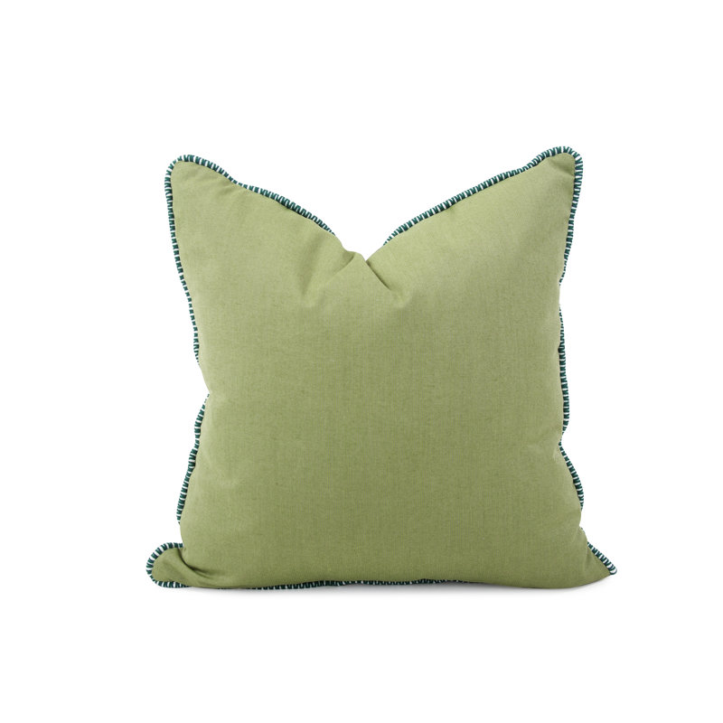 Delijah Square Indoor/Outdoor Pillow Cover & Insert, Seascape Moss, 20" x 20"