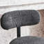 2 pivotants à 360 °, boucle gris foncé revêtus de pieds et de repose-pieds en métal, pratique pour un îlot de cuisine, des chaises de bar à hauteur de comptoir et un repose-pieds en tissu-424392174