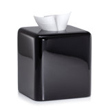 Domus Black Gloss Tissue Box Cover