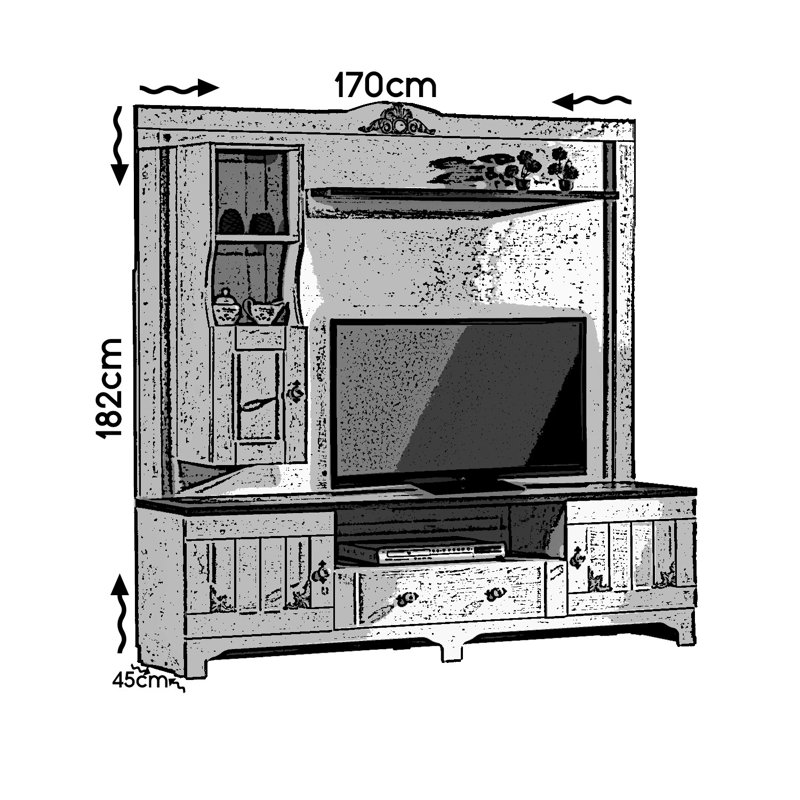 Rountree Unfinished TV Stand for TVs up to 75"