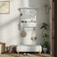 Meuble-lavabo flottant avec grand miroir, meuble-lavabo mural avec tiroirs, pochettes et crochets, rangement décoratif pour petits espaces, blanc