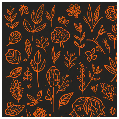 Couvertures orange Doodles