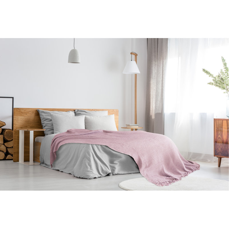 Vitela Throw Blanket, 127 x 152cm, Blush Pink