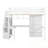 Full Size Loft Wood Bed with Desk, Book shelves and Wardrobe-1887026717