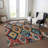 Machine Washable Indoor/Outdoor Xhevrie Rust Rug-2047096516