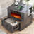 Aldama 23" Tall Rotating End Tables with Storage Drawer and Built-in Outlets-418573610