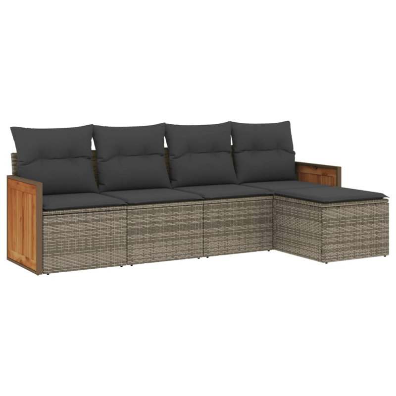 Ensemble de canapé de jardin Vidaxl gris