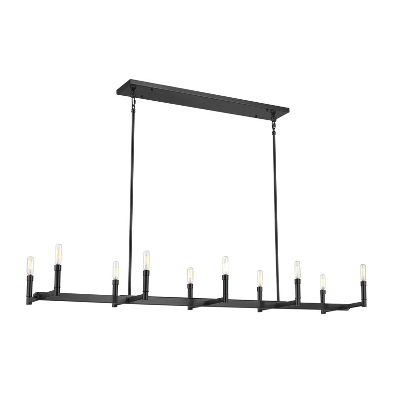 Millennium Lighting Lauver 10 Light Chandelier Ceiling Light in Matte Black with