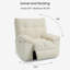 Fauteuil inclinable électrique berçant avec dossier gaufré-1905884405