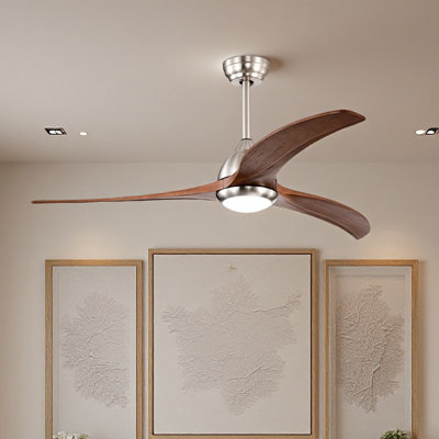 AuraVista 52'' 3 - Blade Modern Ceiling Fan with Remote Control and Light Kit