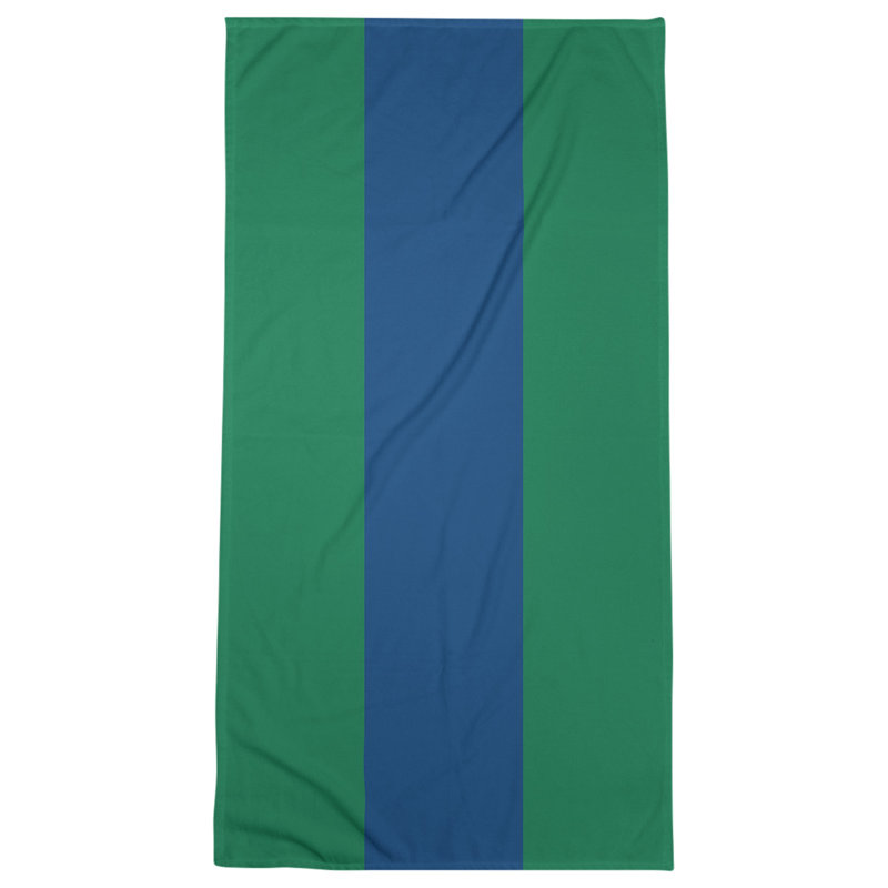 Vancouver Lightweight Bath Towel, Green/Dark Blue/Green, Poly/Cotton