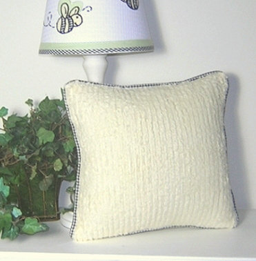 Flutter Bees Chenille Throw Pillow
