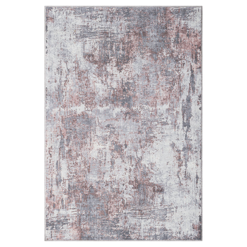 Washable Savana grey/brown Rug, Rectangular 120 x 180cm