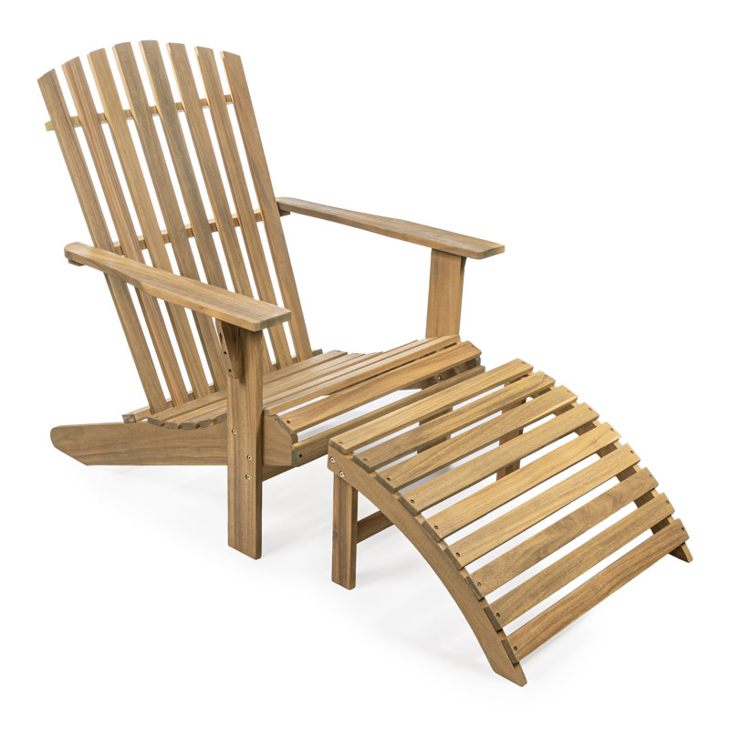 Chaise Adirondack Abilynn, Brun teck