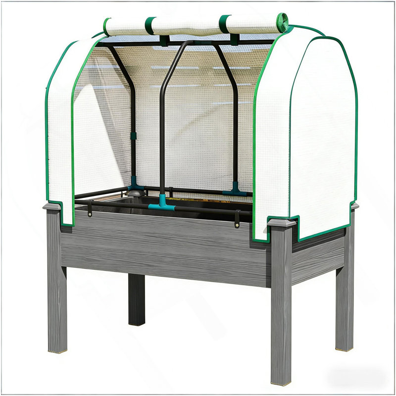 Jardinière, lit de jardin surélevé pratique, Gris foncé
